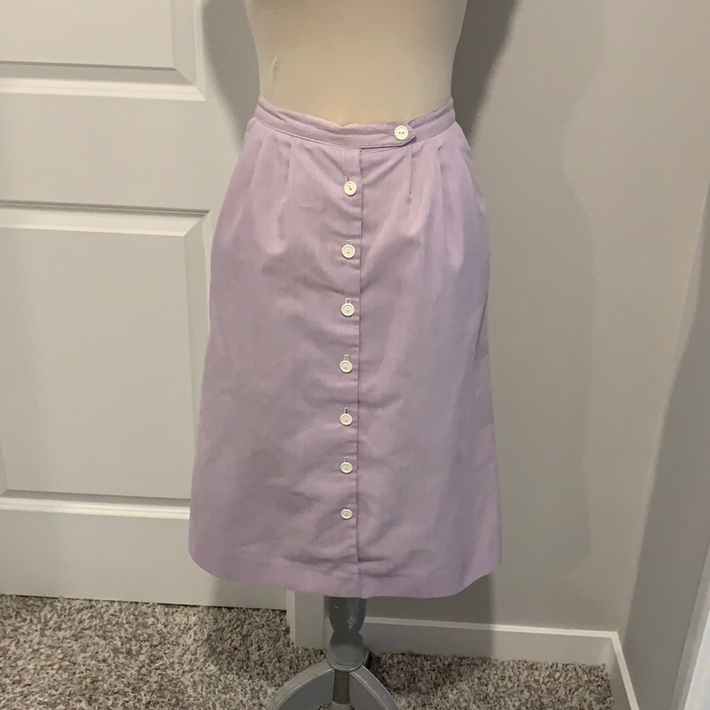 Vintage Purple and White thin-pinstripe skirt